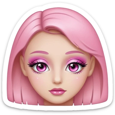 Pink eyeshadow sticker