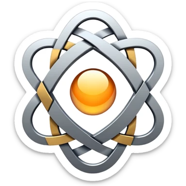 bold and simple abstract logo representing innovation or technology, no text sticker