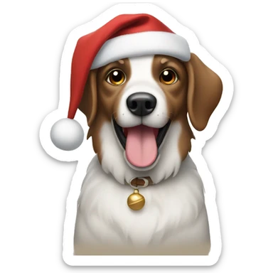 Christmas dog sticker