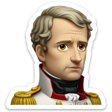 Napoleon assis triste seul sticker