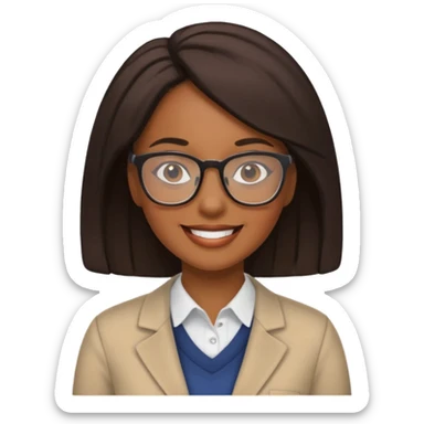 Black female teacher sticker
