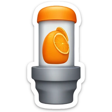 orange squeeze tube sticker