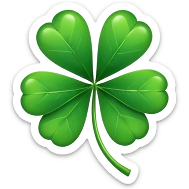 Trebol de 5 hojas de black clover sticker