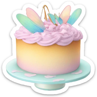 Fairy pastel cake sticker