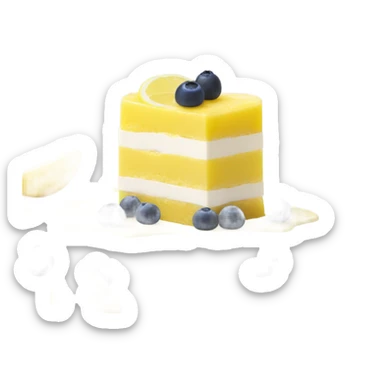 Lemon blueberry yogurt dessert bar sticker