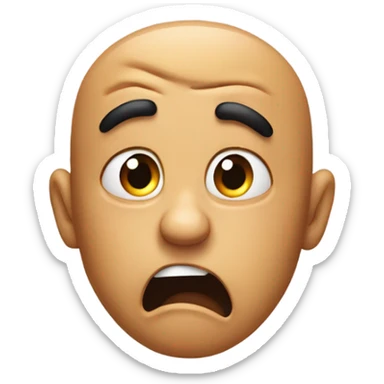 an emoji with a face of disgust and astonishment sticker