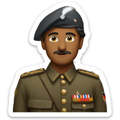 Indian dude with German Ww2 uniform sticker