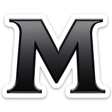 letter "M" sticker