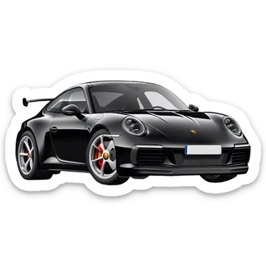 Porsche 911 - Porsche (Model Year: 2021) (Iconic colour: Black) sticker