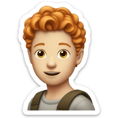 an young ginger singer  sticker