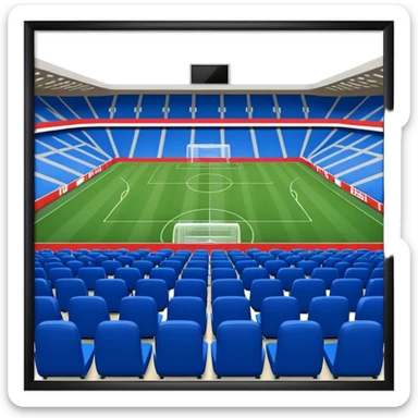 fc basel soccer stadium with blue seats sticker