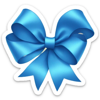 blue ribbon or bow sticker