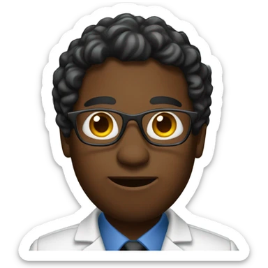 black researcher with a clipboard sticker