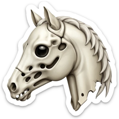 Skeleton horse head sticker