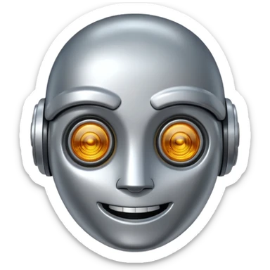 I want an AI related emoji which represents a chat bot assistant. sticker