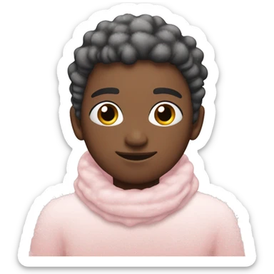 Pastel pink Christmas snow global  sticker