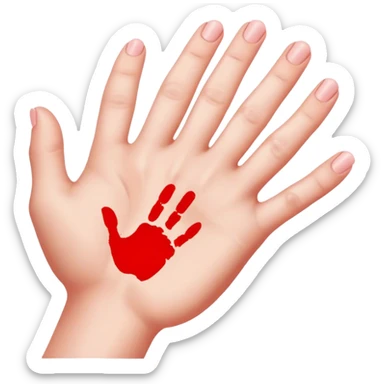 Butt cheek with red hand print that’s appropriate  sticker