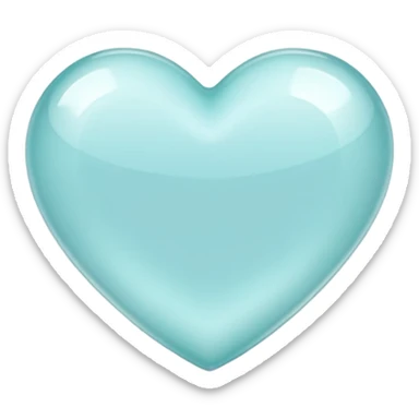 Pastel aquamarine heart sticker