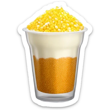 Elote con mayonesa y chili powder en vaso sticker