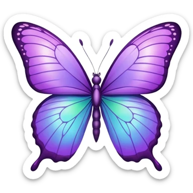 purple butterfly sticker