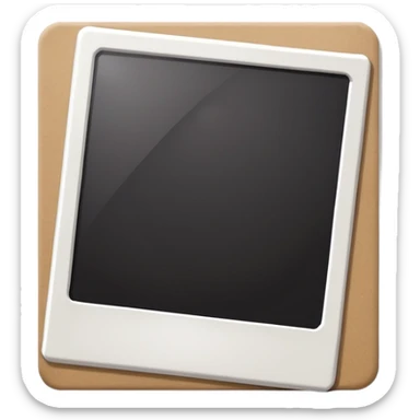 White Polaroid frame sticker