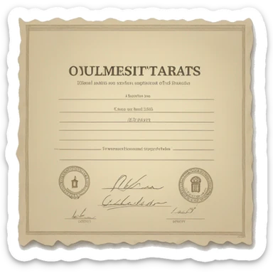 university diploma sticker