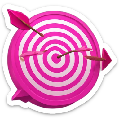 pink arrow target sticker