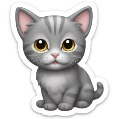 Chaton gris  sticker