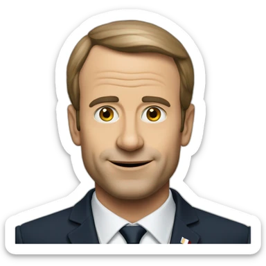 La calvitie de macron sticker