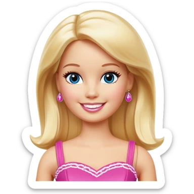 Full bodied Classic Barbie doll sticker