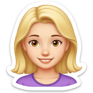 Girl with dimples sticker