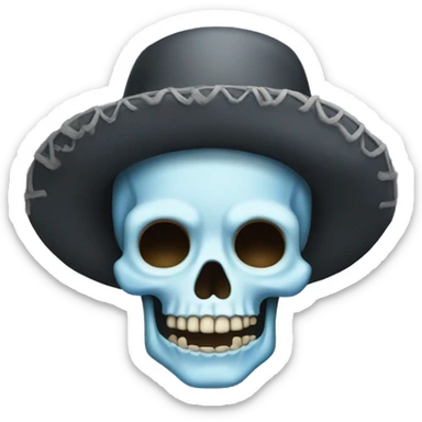 Calavera con nubes sticker