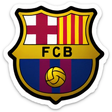 Fc barcelona flag  sticker
