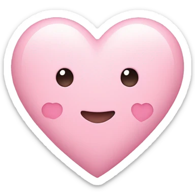 Light pink heart  sticker