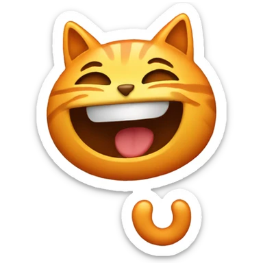 spicy emoji with cat laughing emoji  sticker