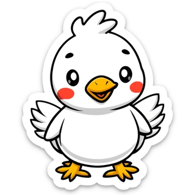 Chicken with elephant head  sticker