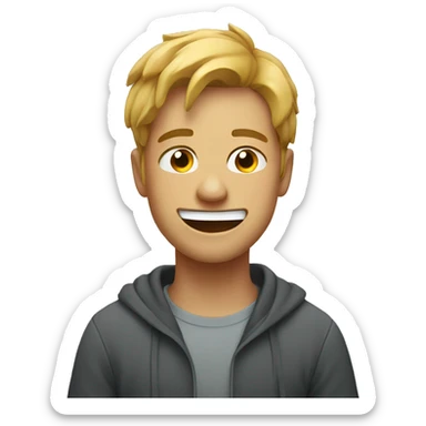 Smiling in pain sticker