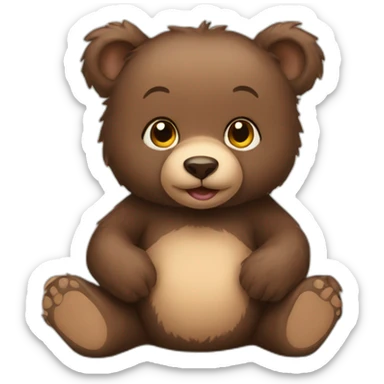 baby bear sticker