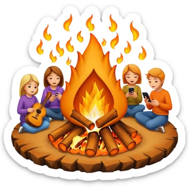 Bonfire Night with music sticker