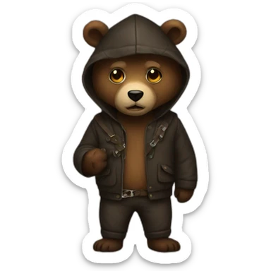 Thief bear  sticker