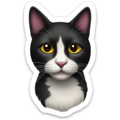 Black cat tattoo sticker