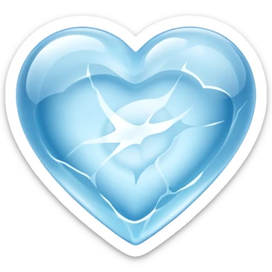 ice heart like ice cube sticker