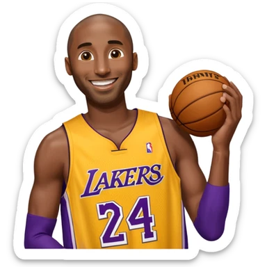 kobe in his lakers jersey number 24 sticker