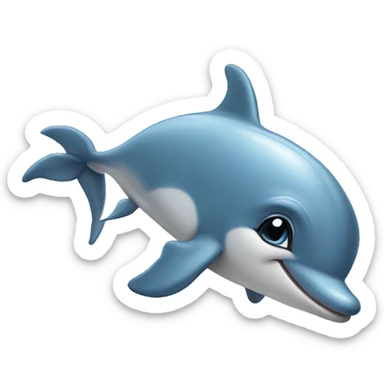 cute baby dolphin sticker