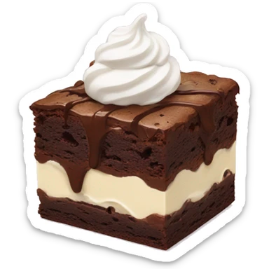 brownie with ice cream sticker