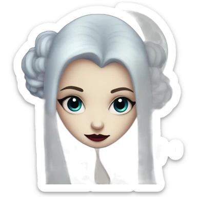 Sad vampire queen in the moon sticker