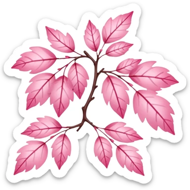 sakura leaves sticker