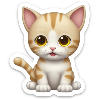 cat cute baby doing software sticker