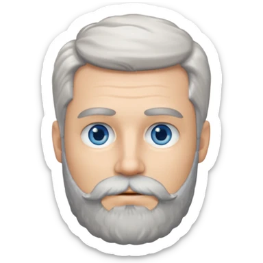 white man salt and pepper hair beard sticker