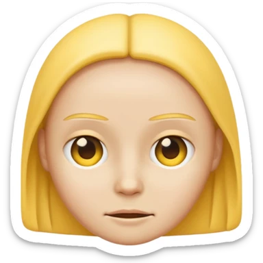 emoji with *NO* eyebrows staring into your soul  sticker